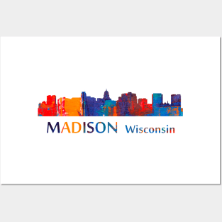 Madison Wisconsin Skyline Art Posters and Art